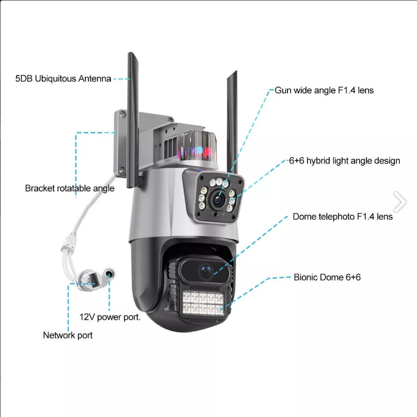 4K Smart PTZ Security Camera – Ultra HD, Night Vision & 1–2 Day UK Delivery